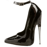 Zwart Lak 15 cm SCREAM-12 Dames Pumps met Stiletto Hak