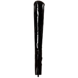 Zwart Lak 20 cm PLEASER FLAMINGO-3000 Plateau Cuissardes Laarzen