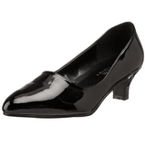 Zwart Lak 5 cm FAB-420W Dames pumps met lage hak