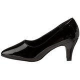 Zwart Lak 8 cm DIVINE-420W Dames pumps met lage hak