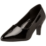 Zwart Lak 8 cm DIVINE-420W Dames pumps met lage hak