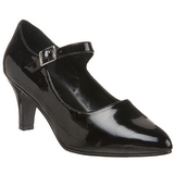 Zwart Lak 8 cm DIVINE-440 Dames pumps met lage hak