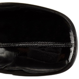 Zwart Lak 8 cm GOGO-3000 Overknee Laarzen voor Heren