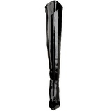 Zwart Lak 9,5 cm LUST-3000 overknee laarzen met hakken