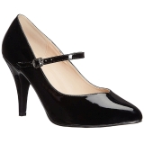 Zwart Lakleer 10 cm DREAM-428 grote maten pumps schoenen