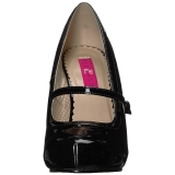 Zwart Lakleer 11,5 cm PINUP-01 grote maten pumps schoenen