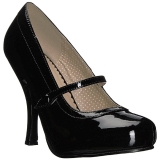 Zwart Lakleer 11,5 cm PINUP-01 grote maten pumps schoenen