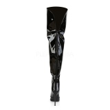 Zwart Lakleer 13 cm COURTLY-3012 Pleaser Overknee Laarzen