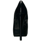 Zwart Lakleer 14,5 cm Burlesque TEEZE-06W mannen pumps voor brede voeten