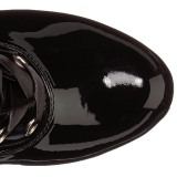 Zwart Lakleer 18 cm ADORE-3028 overknee laarzen met hoge hakken
