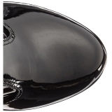 Zwart Lakleer 18 cm ADORE-3050 overknee laarzen met hoge hakken