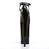 Zwart Lakleer 25,5 cm BEYOND-087 super hoge hakken - extreme plateau pumps