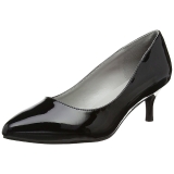 Zwart Lakleer 6,5 cm KITTEN-01 grote maten pumps schoenen