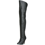 Zwart Leder 10,5 cm LEGEND-8868 Overknee Laarzen voor Heren