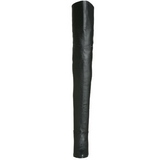 Zwart Leder 10,5 cm LEGEND-8868 overknee laarzen met hakken