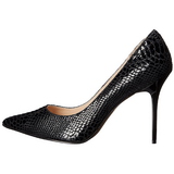 Zwart Leder 10 cm CLASSIQUE-20SP Pumps Schoenen met Naaldhakken