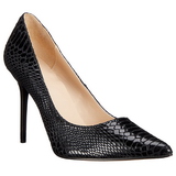 Zwart Leder 10 cm CLASSIQUE-20SP Pumps Schoenen met Naaldhakken