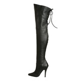 Zwart Leder 13 cm LEGEND-8899 Overknee Laarzen voor Heren