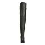 Zwart Leder 13 cm LEGEND-8899 Overknee Laarzen voor Heren