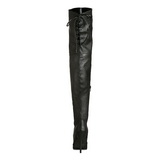 Zwart Leder 13 cm LEGEND-8899 Overknee Laarzen voor Heren