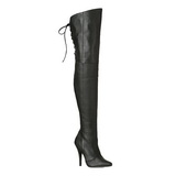 Zwart Leder 13 cm LEGEND-8899 Overknee Laarzen voor Heren