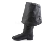 Zwart Leder 4 cm MAVERICK-2045 Overknee Laarzen voor Heren
