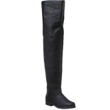 Zwart Leder 4 cm MAVERICK-8824 Overknee Laarzen voor Heren