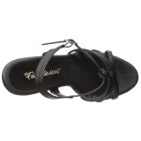 Zwart Mat 12 cm FLAIR-420 Dames Sandalen met Hak