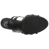 Zwart Mat 12 cm FLAIR-420 Dames Sandalen met Hak