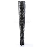 Zwart Mat 13,5 cm INDULGE-3063 Overknee Laarzen voor Heren