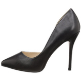 Zwart Mat 13 cm AMUSE-22 Klassieke Pumps met Hakken