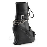 Zwart Mat 13 cm BRAVO-89 Gothic Enkellaarzen