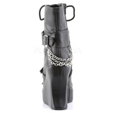 Zwart Mat 13 cm BRAVO-89 Gothic Enkellaarzen