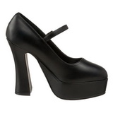 Zwart Mat 13 cm DOLLY-50 Pumps Hoge Hakken voor Mannen