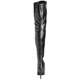 Zwart Mat 13 cm SEDUCE-3000 Overknee Laarzen voor Heren