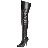 Zwart Mat 13 cm SEDUCE-3000 overknee laarzen met hakken