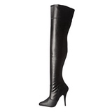 Zwart Mat 13 cm SEDUCE-3010 Overknee Laarzen voor Heren