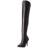 Zwart Mat 13 cm SEDUCE-3010 Overknee Laarzen voor Heren