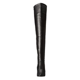 Zwart Mat 13 cm SEDUCE-3010 overknee laarzen met hakken