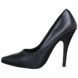 Zwart Mat 13 cm SEDUCE-420 Hoge Hakken Pumps voor Heren