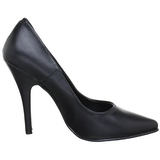 Zwart Mat 13 cm SEDUCE-420 Hoge Hakken Pumps voor Heren