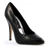 Zwart Mat 13 cm SEDUCE-420V pleaser pumps met puntneus