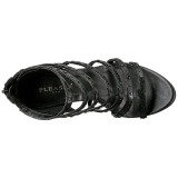 Zwart Mat 13 cm SEXY-15 High Heels Sandalen met Hak