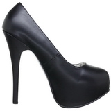 Zwart Mat 14,5 cm Burlesque BORDELLO TEEZE-06 Plateau Pumps Hoge Hak