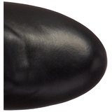 Zwart Mat 15 cm DELIGHT-3050 overknee laarzen met plateauzool