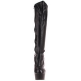 Zwart Mat 15 cm Pleaser DELIGHT-2000 Dames Laarzen