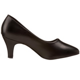 Zwart Mat 8 cm DIVINE-420W Dames pumps met lage hak