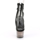 Zwart Net 18 cm Pleaser ADORE-1018MSHT Plateau Enkellaarzen
