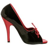 Zwart Rood 12,5 cm SEDUCE-216 damesschoenen met hoge hak