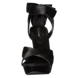 Zwart Satijn 13 cm COCKTAIL-568 Sandalen met Hoge Hak